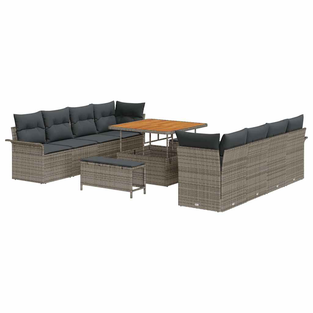 Set Divano da Giardino con cuscino Grigio 100 x 100 x 71 cm | homemem39