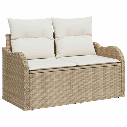 Set Divano da Giardino 8 pz 7-Numero di posti Beige e Crema