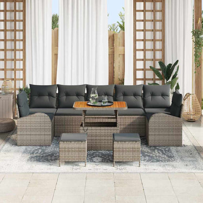 Set Divano da Giardino con cuscino con cuscino 10 pcs Grigio | homemem39