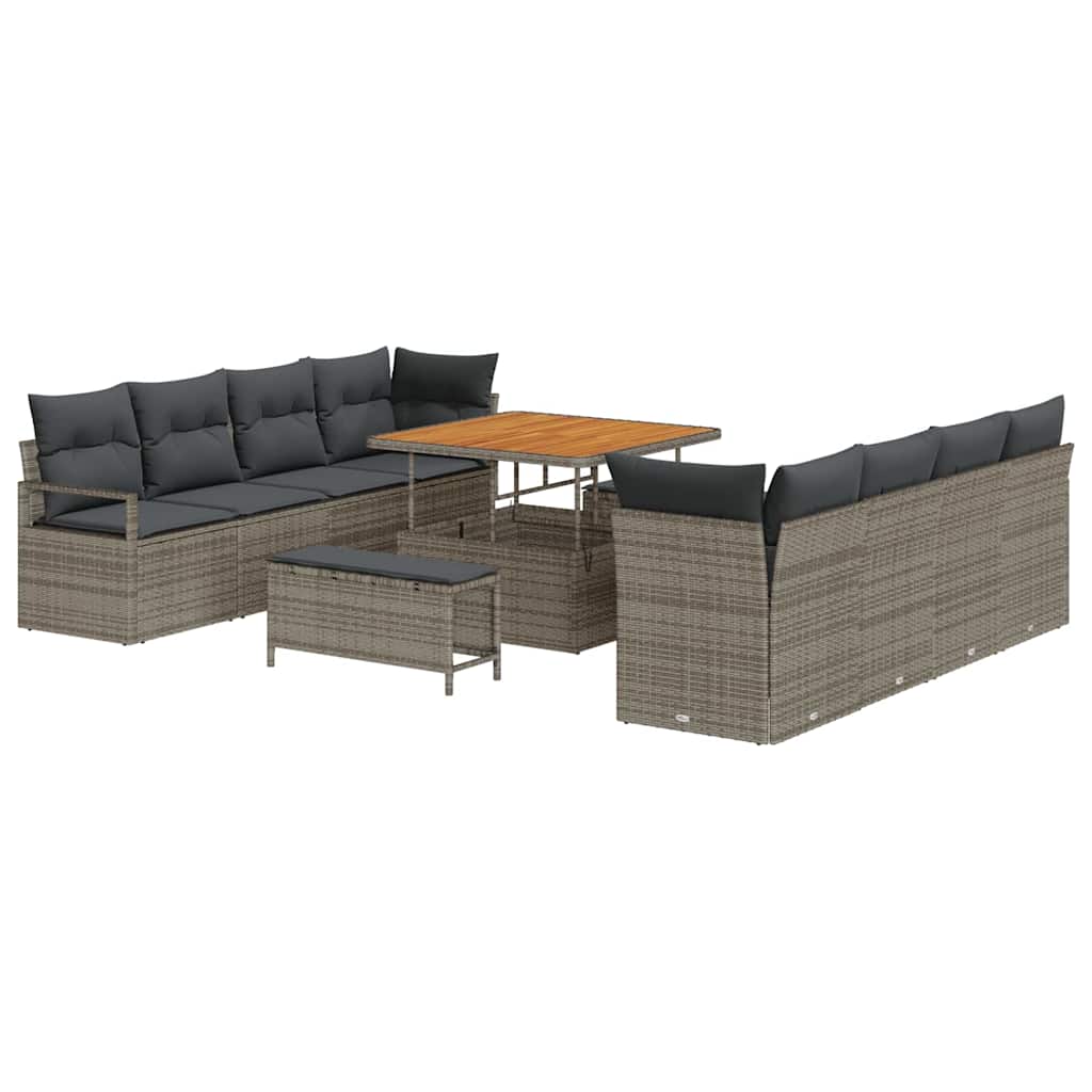 Set Divano da Giardino con cuscino Grigio 100 x 100 x 71 cm