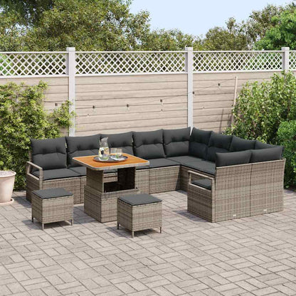 Set Divano da Giardino con cuscino 12 pcs Grigio | homemem39