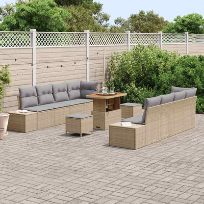 Set Divano da Giardino Beige 90 x 55 x 71 cm Poly Rattan | homemem39