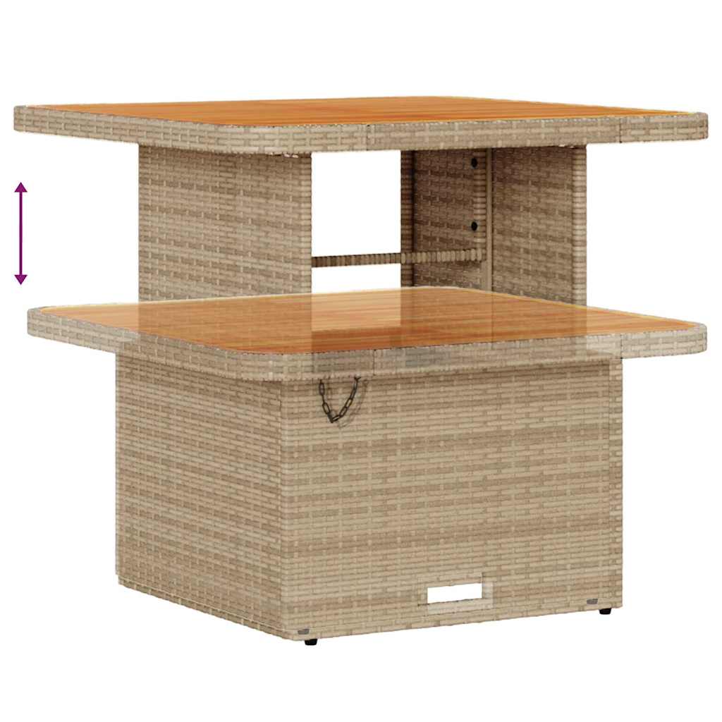 Set Divano da Giardino 8 pz 7-Numero di posti Beige Poly Rattan | homemem39
