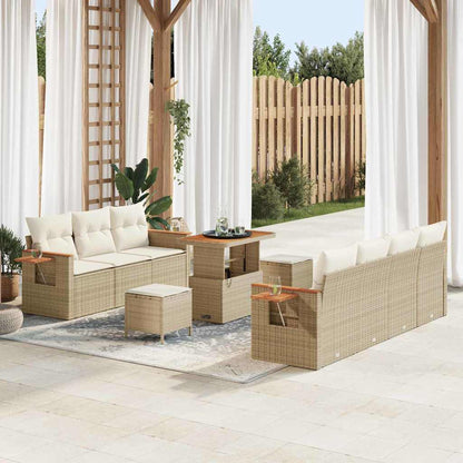 Set Divano da Giardino 13 pcs Beige e Crema polyrattan | homemem39