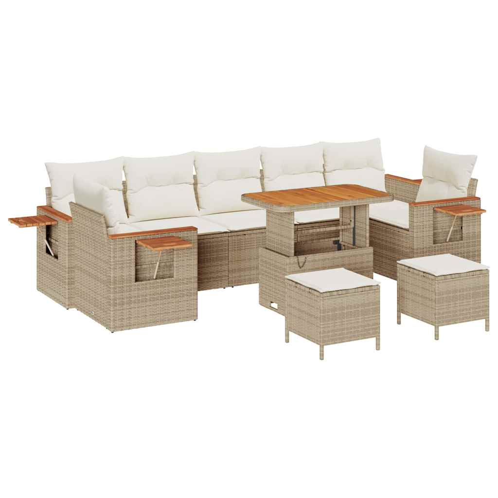Set Divano da Giardino 13 pcs Beige e Crema polyrattan | homemem39