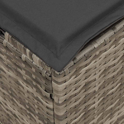 Set Divani da Giardino 4 pz con Cuscini a Forma di L Polyrattan