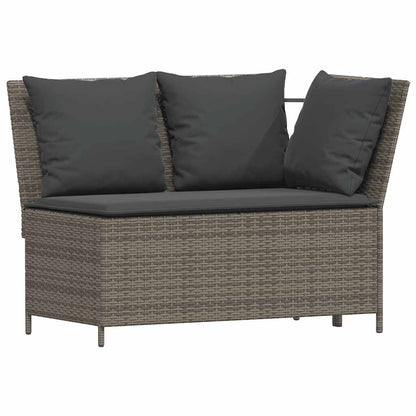 Set Divani da Giardino 4 pz con Cuscini a Forma di L Polyrattan