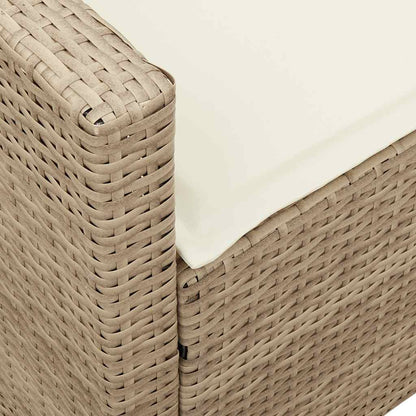 Divano da Giardino con Cuscini in Polyrattan Beige - homemem39
