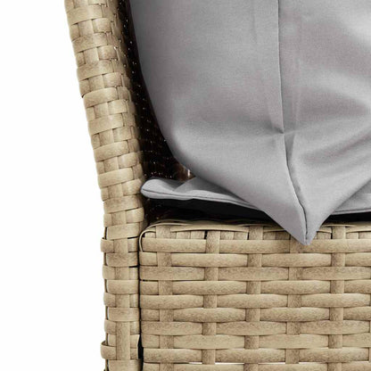 Divano da Giardino con Cuscini in Polyrattan Beige | homemem39