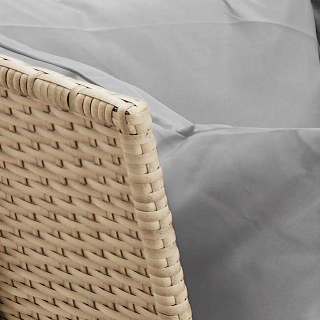 Divano da Giardino con Cuscini in Polyrattan Beige | homemem39