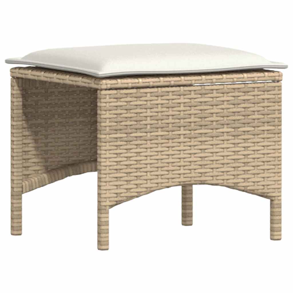 Set Divano da Giardino 4 pz con Cuscini Beige in Polyrattan - homemem39