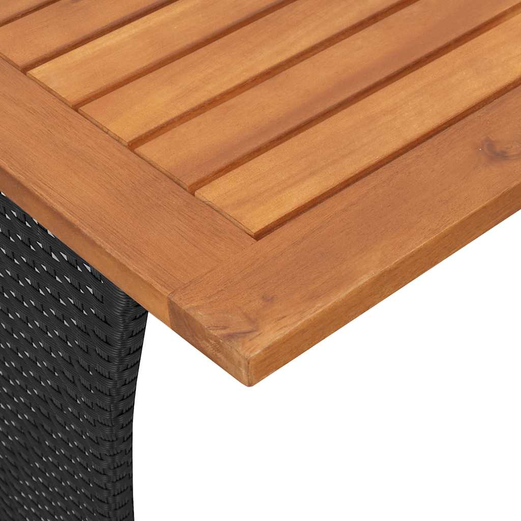 Set Divani da Giardino 3 pz con Cuscini in Polyrattan Nero
