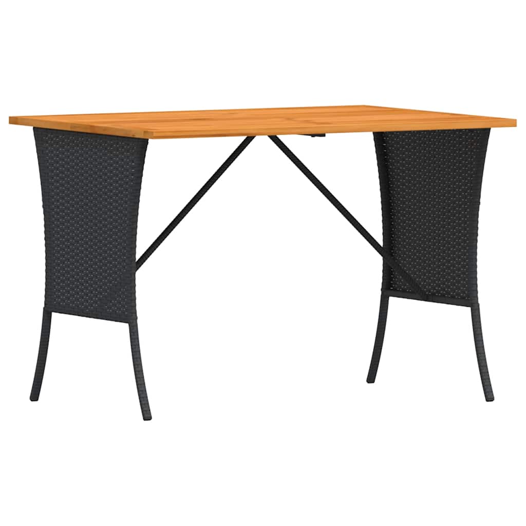 Set Divani da Giardino 3 pz con Cuscini in Polyrattan Nero