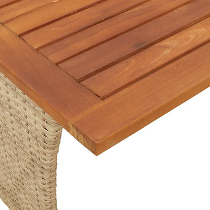 Set Divano da Giardino 5 pz con Cuscini Beige in Polyrattan