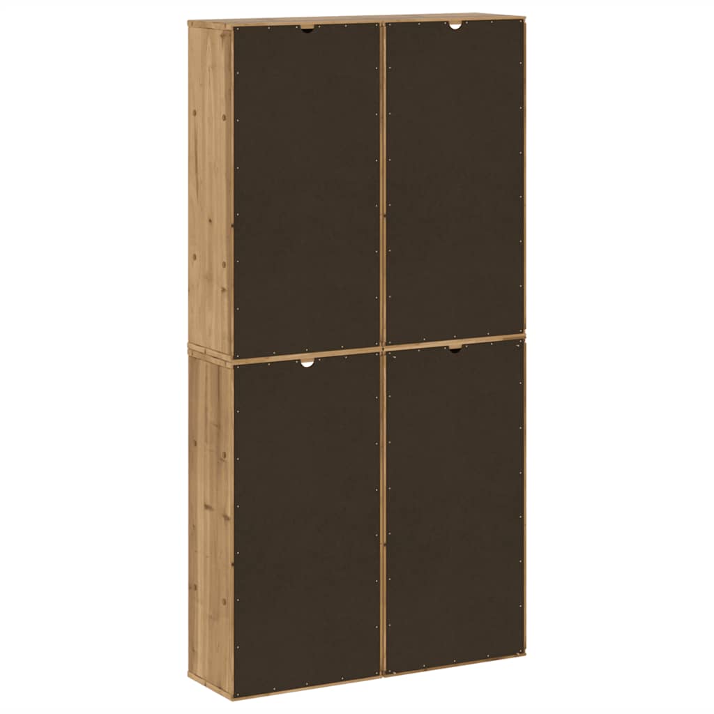 Armadietti Laterali 4 pz ODDA 40x24x79 cm Legno Massello Pino