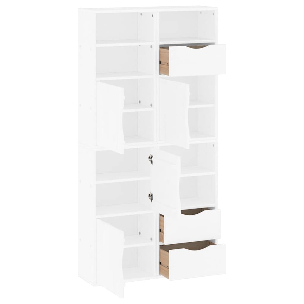 Armadietti Laterali 4 pz ODDA Bianco 40x24x79 cm Legno di Pino - homemem39