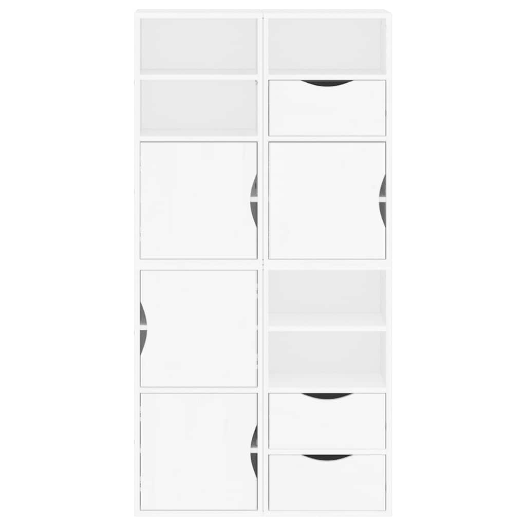 Armadietti Laterali 4 pz ODDA Bianco 40x24x79 cm Legno di Pino - homemem39