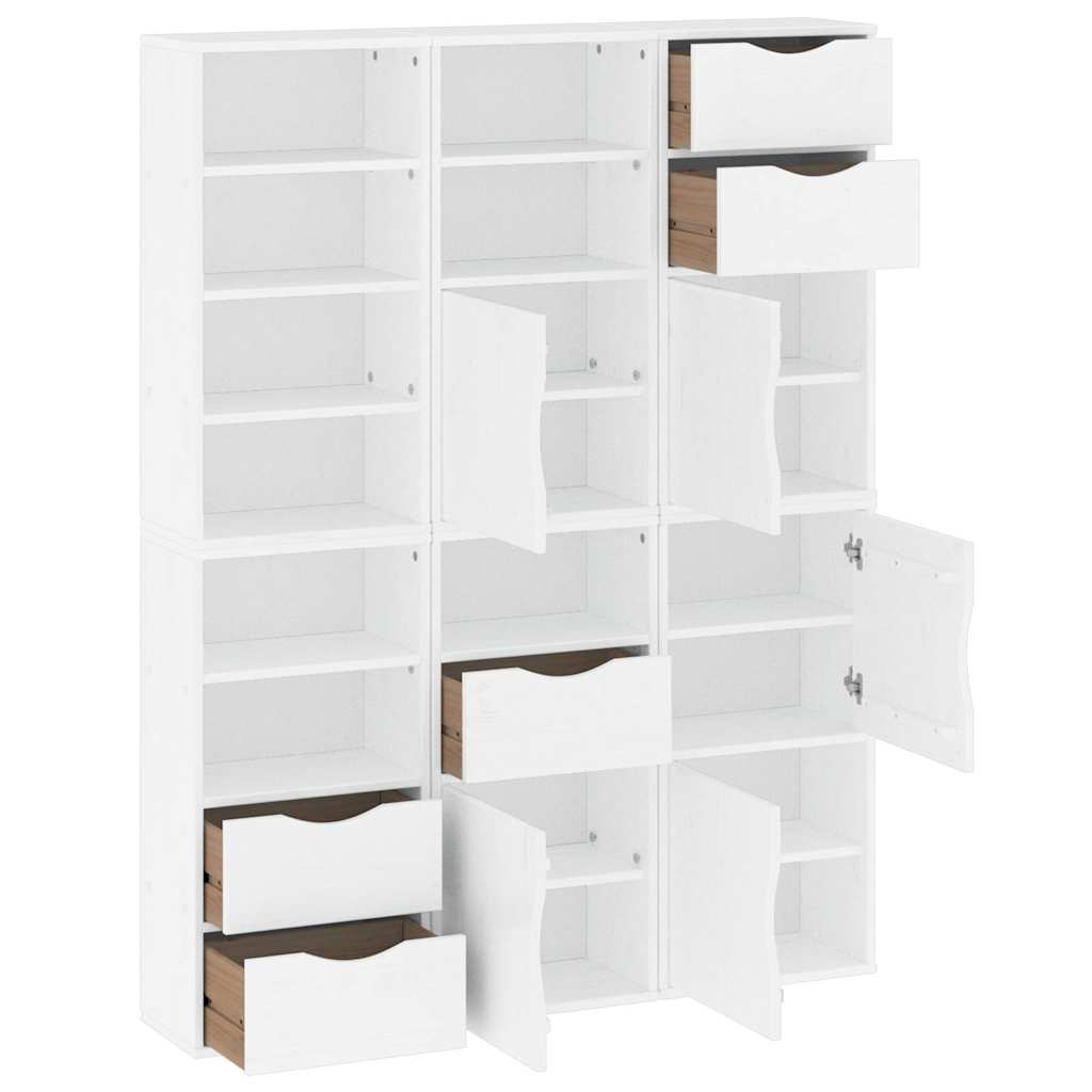 Armadietti Laterali 6 pz ODDA Bianco 40x24x79 cm Legno di Pino - homemem39