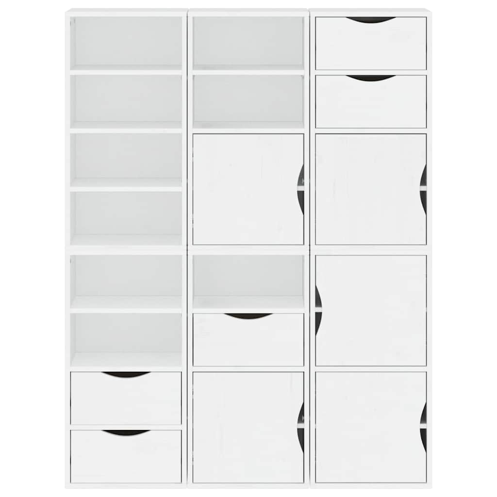 Armadietti Laterali 6 pz ODDA Bianco 40x24x79 cm Legno di Pino - homemem39