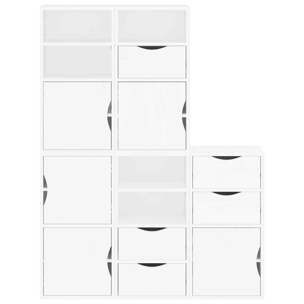 Armadietti Laterali 5 pz ODDA Bianco 40x24x79 cm Legno di Pino - homemem39
