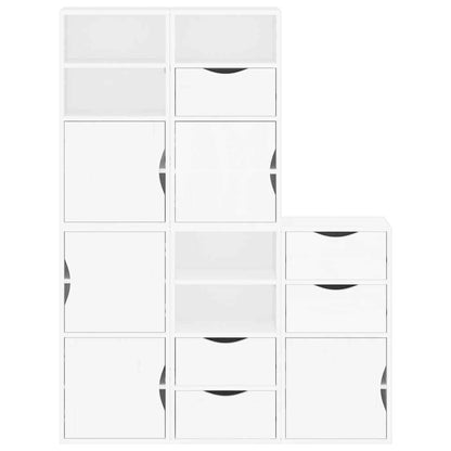 Armadietti Laterali 5 pz ODDA Bianco 40x24x79 cm Legno di Pino - homemem39