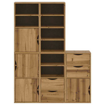 Armadietti Laterali 5 pz ODDA 40x24x79 cm Legno Massello Pino