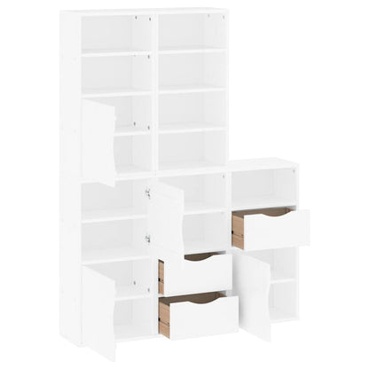 Armadietti Laterali 5 pz ODDA Bianco 40x24x79 cm Legno di Pino - homemem39