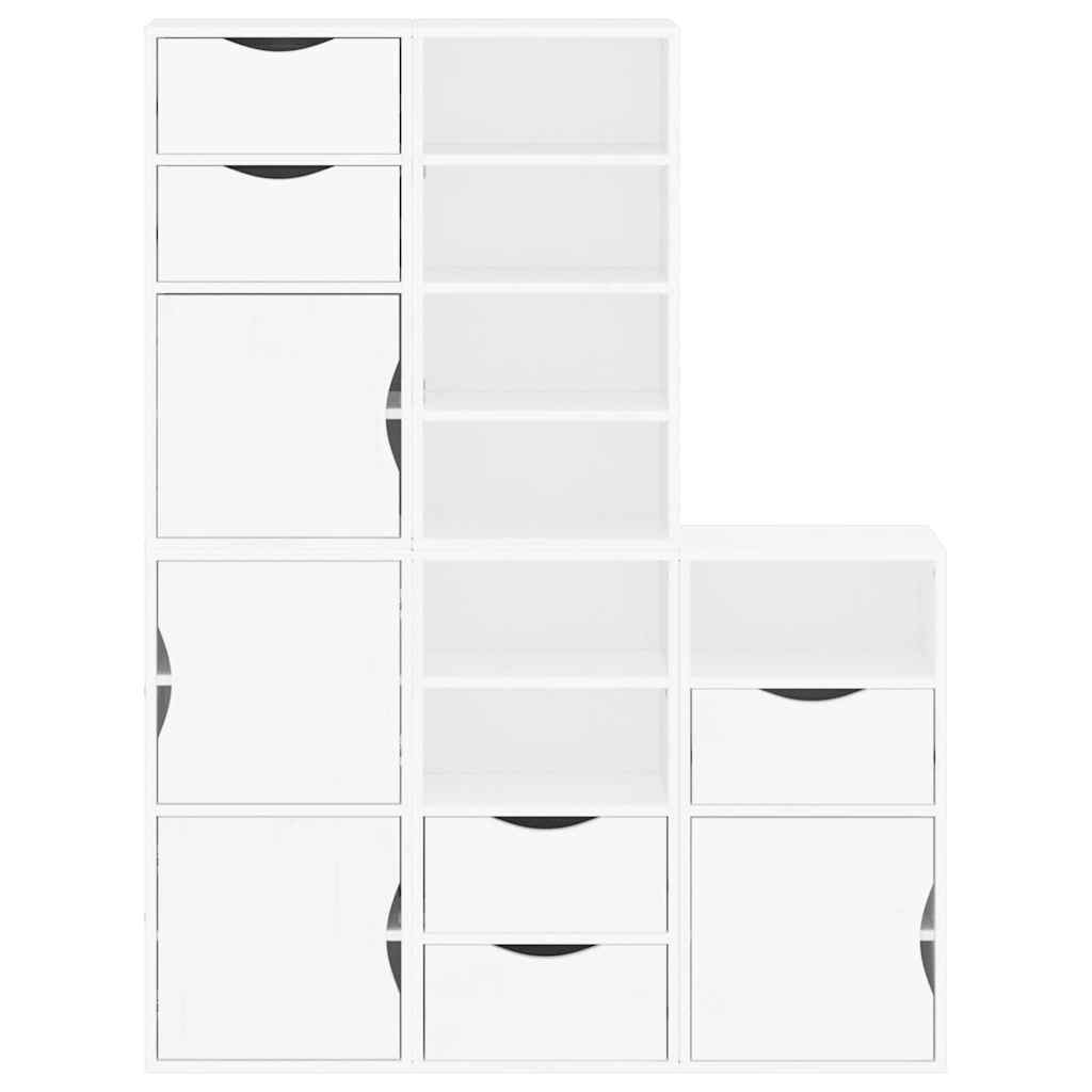 Armadietti Laterali 5 pz ODDA Bianco 40x24x79 cm Legno di Pino - homemem39