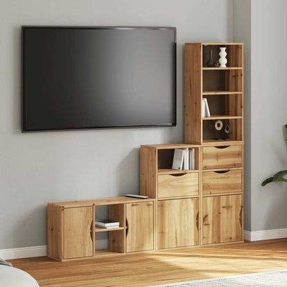 Mobile TV 4 pz con Contenitore ODDA in Legno Massello di Pino | homemem39
