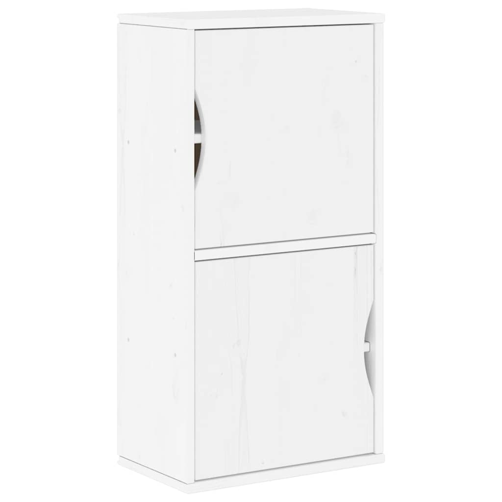 Mobile TV 5 pz con Contenitore ODDA Bianco in Legno di Pino - homemem39