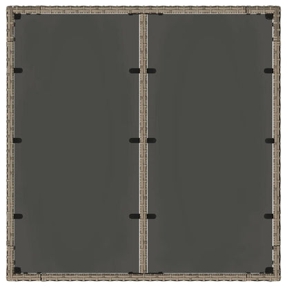 Set da Pranzo per Giardino 5 pcs Grigio polyrattan