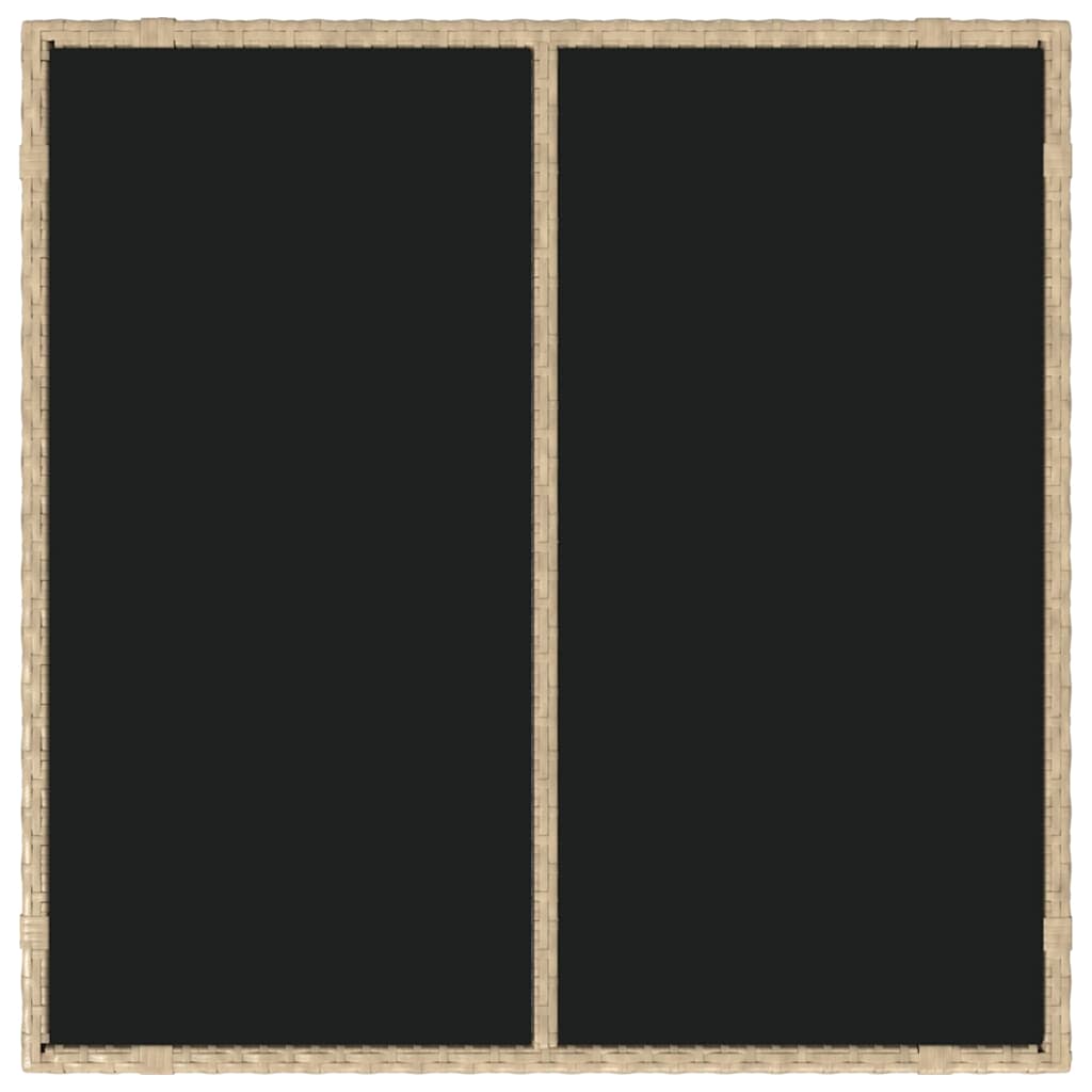 Set da Pranzo per Giardino 5 pcs Beige polyrattan