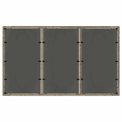 Set da Pranzo per Giardino 5 pcs Grigio polyrattan