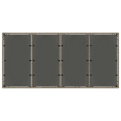 Set da Pranzo per Giardino 7 pcs Grigio polyrattan