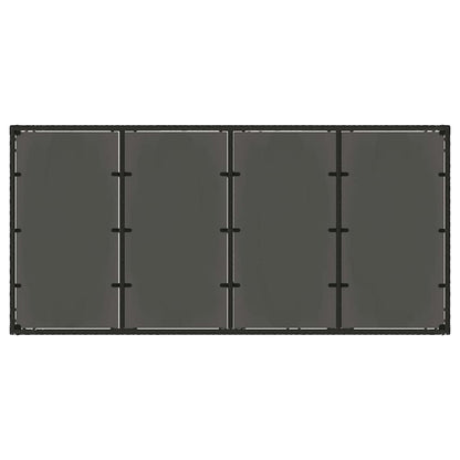 Set da Pranzo per Giardino 9 pcs Nero polyrattan