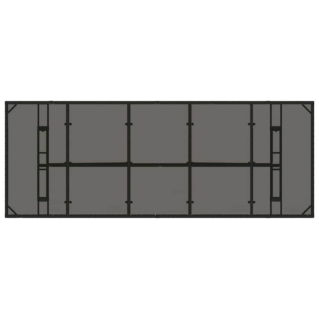 Set da Pranzo per Giardino 9 pcs Nero polyrattan | homemem39