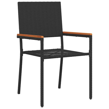 Set da Pranzo per Giardino 11 pcs Nero polyrattan | homemem39