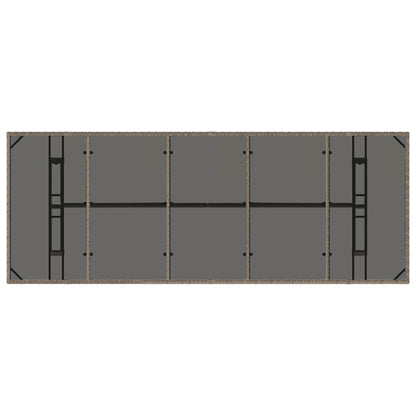 Set da Pranzo per Giardino 11 pcs Grigio Poly Rattan - homemem39