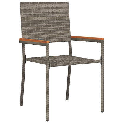Set da Pranzo per Giardino 9 pcs Grigio polyrattan | homemem39