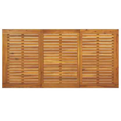 Set da Pranzo per Giardino 7 pcs Nero Legno di Acacia Massello | homemem39