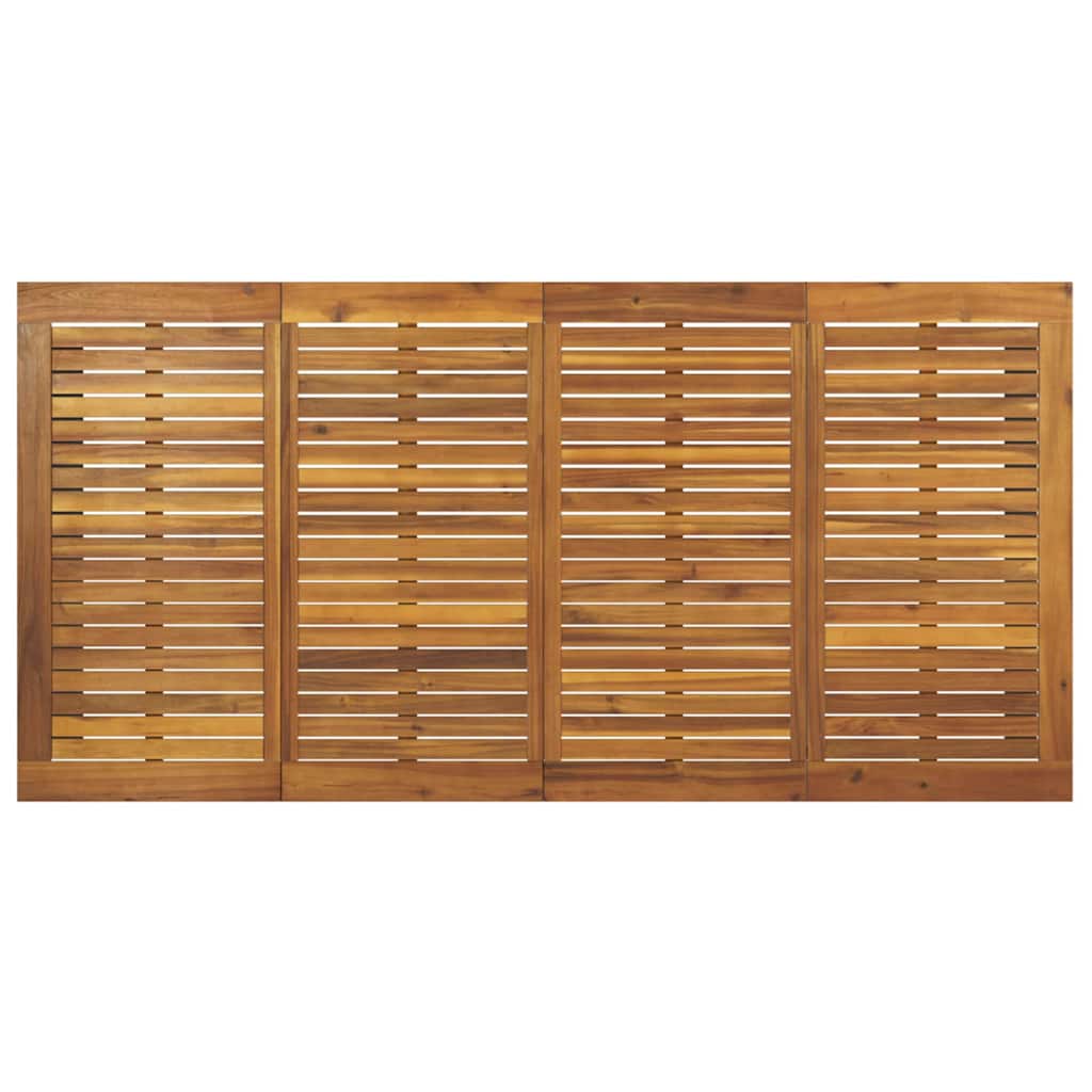 Set da Pranzo per Giardino 7 pcs Beige Legno di Acacia Massello | homemem39