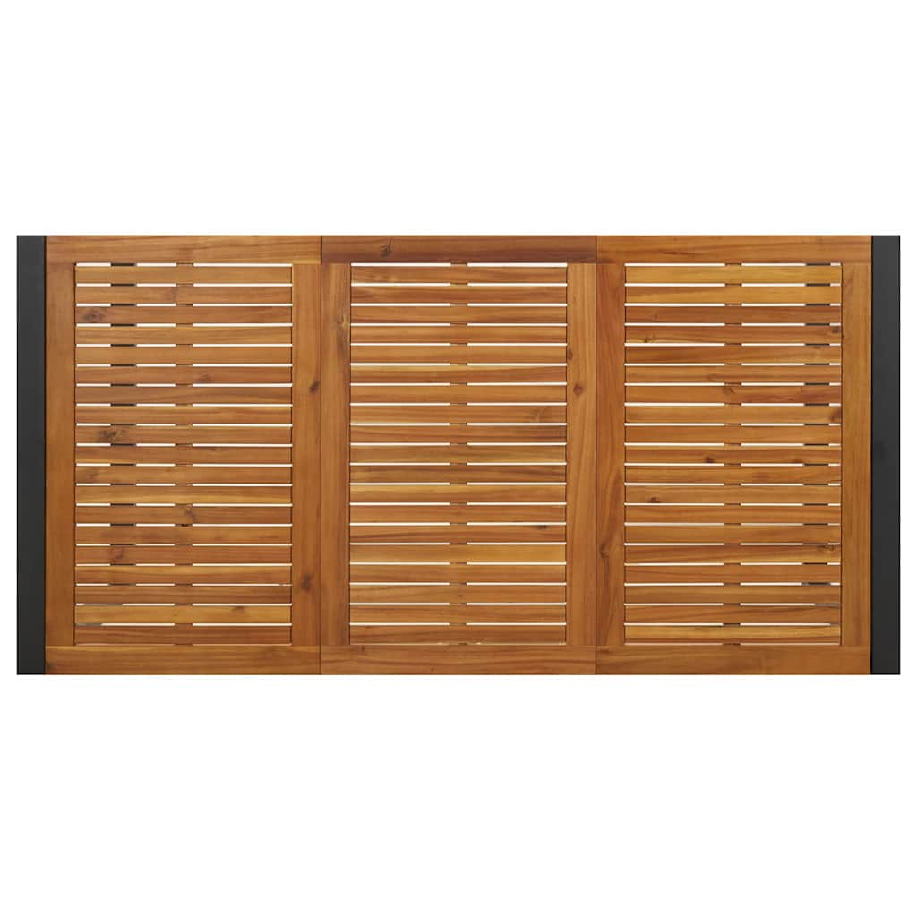 Set da Pranzo per Giardino 7 pcs Nero e Marrone polyrattan