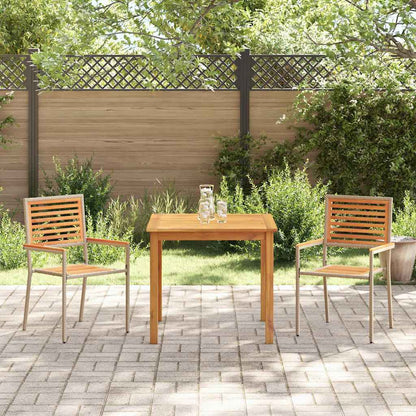 Set da Pranzo per Giardino 3 pcs Beige Poly Rattan - homemem39