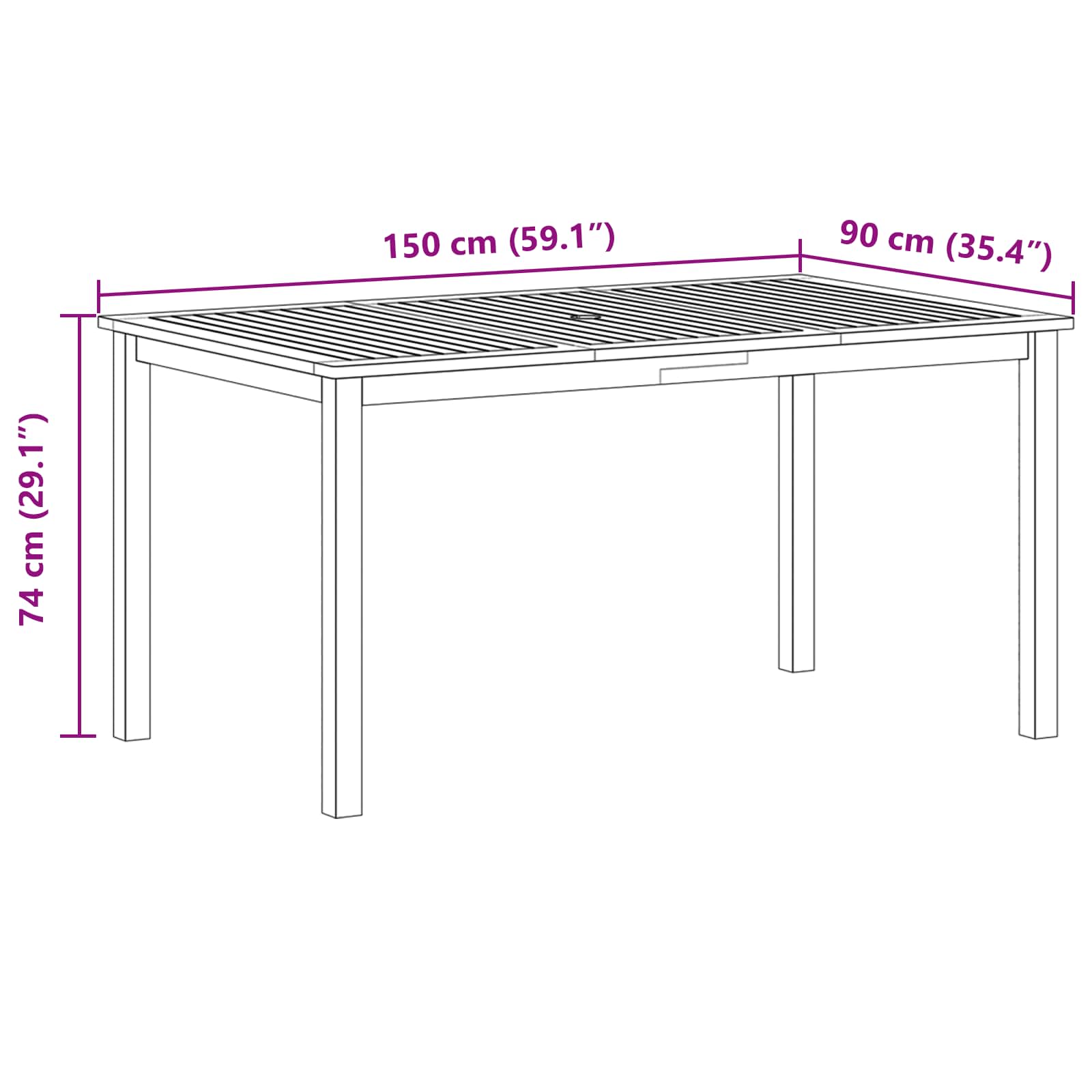 Set da Pranzo per Giardino 5 pcs Grigio | homemem39