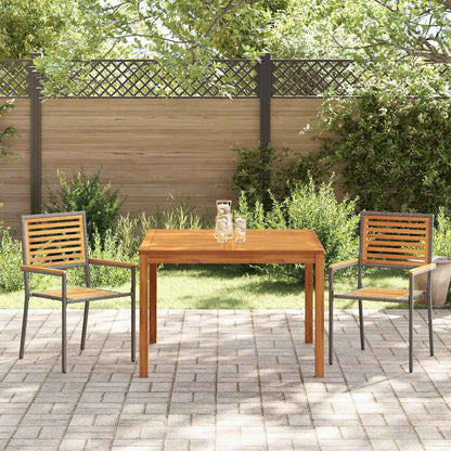 Set da Pranzo per Giardino 3 pcs Grigio