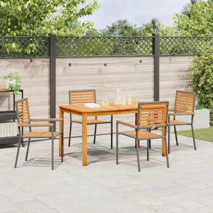 Set da Pranzo per Giardino 5 pcs Grigio | homemem39