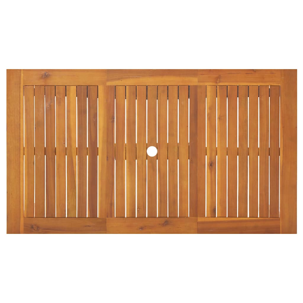 Set da Pranzo per Giardino 5 pcs Beige Legno di Acacia Massello | homemem39
