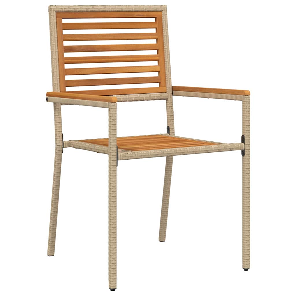 Set da Pranzo per Giardino 9 pcs Beige Legno di Acacia Massello | homemem39