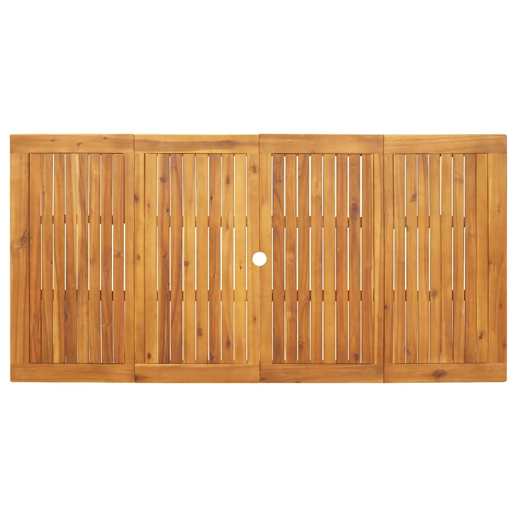 Set da Pranzo per Giardino 9 pcs Beige Legno di Acacia Massello | homemem39