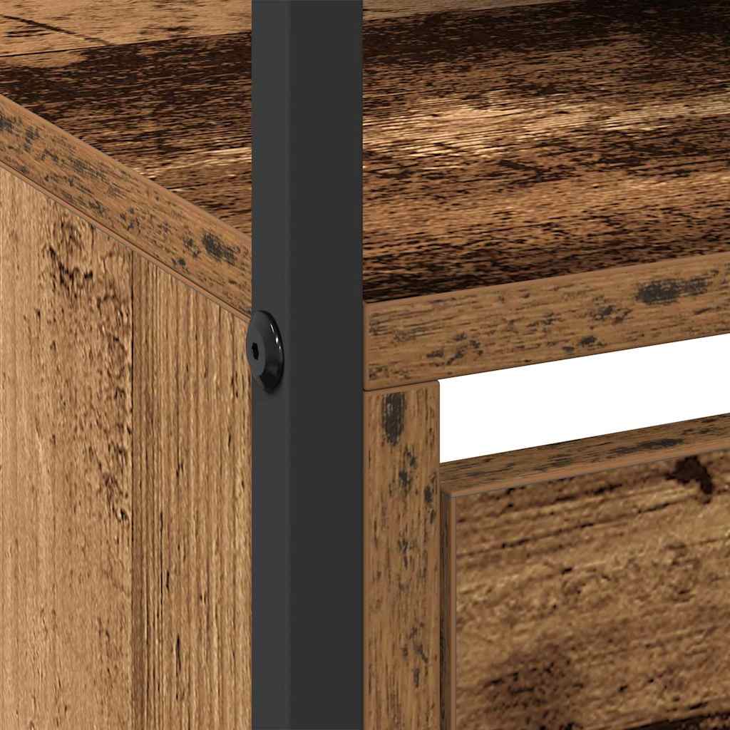 Armadio per Scarpe con porta Legno vecchio 100 x 34 x 112 cm - homemem39